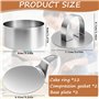 Druuzyl 12 Pièces Cercle a Patisserie Cercles De Présentation en Acier Inoxydable, 8cm Moule à Gâteau Rond DIY avec Couvercle et