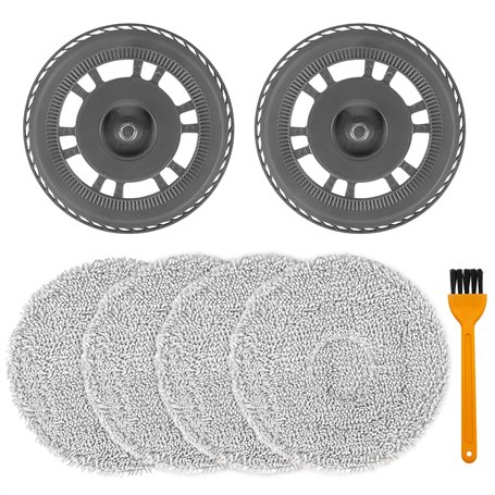 4 Chiffons Lingettes avec 2 Supports de Rechange et Petites Brosses Compatibles Aspirateur Dreame - pour L10s Pro Ultra Heat/X40