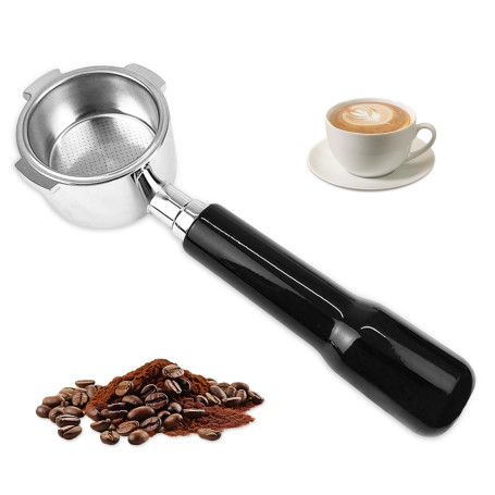 Porte-Filtre sans Fond 51 mm 3 Oreilles pour Delonghi EC680 EC685 Alliage de Zinc avec Panier Filtre Inclus Non Pressurisé et Po