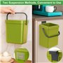 Zyluniy Poubelle à compost de cuisine 3 l - Petite poubelle bio suspendue - Petite poubelle pour plan de travail - Récipient ave