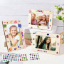 GIDWRIY 12 Pièces Kit Cadre Photo en Bois,Cadre a Decorer Enfant,Cadres Photo à Peindre,Cadre Bois Loisirs Creatifs,Cadre Foto p