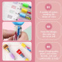 arrderly Lot de 6 mini stylos multicolores 4 couleurs pour enfants, mini stylos rétractables amusants pour enfants, sacs de fête