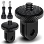Adaptateur de trépied en Aluminium 1/4 "-20 Fixation de trépied 2PCS avec Vis moletée Adaptateur gopro Compatible pour GoPro