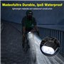 Oderra Lumiere Velo, Lampe Velo LED Puissantes Rechargeable USB, Forte Autonomie de La Batterie avec Modes Clignotement ou Fixe