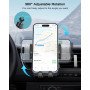 Hoppac Support Téléphone Voiture Grille Aeration, Porte Telephone pour Automobile Crochet Fort, 360° Rotation, Bouton de Libérat
