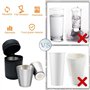 HXHWKEN Verres à Shot en Acier Inoxydable Portable Empilable Schnaps Gobelet Mini Metal Gobelets avec étui en cuir pour Voyage E