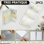 kinoco Pochette Carte Grise Lot de 3 Étui Transparent Carte Grise et Assurance - Pochette Protectrice Anti-Rayures pour Document