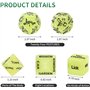KaMieeg Multifonctionnel Confortable Et Lisse 5pcs Vert Glow-in-The-Dark Jeu Sport Dé avec Motif De Gravure Claire-K3.