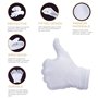 cersaty® 12 paires (24 gants) Gants en Coton Blanc,Gant Tissu Lavable élastiques Gants de Travail, pour Mains Sèches et L'eczéma