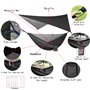 Bâche de pluie surdimensionnée et hamac de camping avec moustiquaire, hamac portable simple et double avec sangle d'arbre pour c
