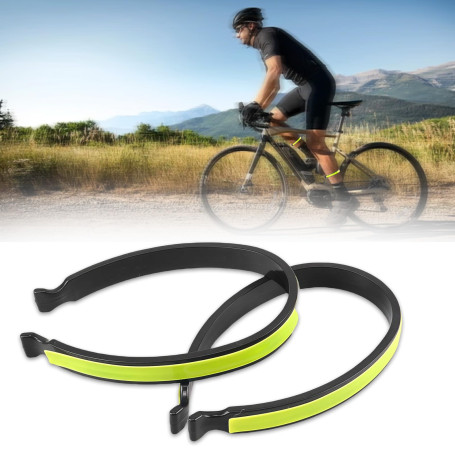 LUMOOM Lot de 2 pinces à pantalon réfléchissantes pour vélo