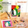 Shuttle Art 54 Pièces Kit Peinture Acrylique avec 30 Tubes Peinture Acrylique (12ml), Chevalet Peinture, Pinceaux Peinture, Toil