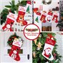 SHAVINGFUN Lot de 4 Chaussettes de Noël,Chaussettes de Noël Personnalisées à Suspendre Pour Sapin de Noël, Décorations Familiale