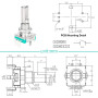 Youmile 6 pièces EC11 interrupteur de Code encodeur rotatif 5 broches 20mm interrupteur à bouton poussoir de potentiomètre numér