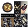 Vasana Lot de 2 boîtes de 200 à 300 pièces Motif mixte ultra fin 3D en métal Steampunk Gears Charms DIY Pendentifs horloge roue 