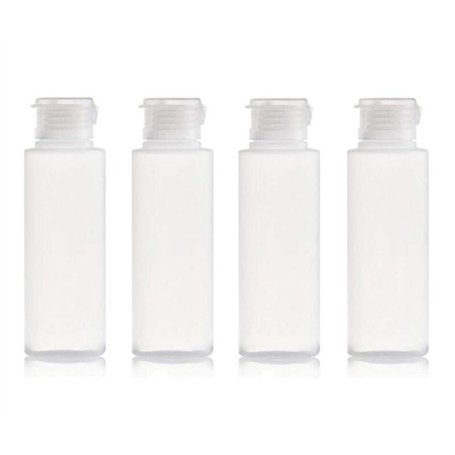 VASANA Lot de 4 flacons de voyage souples en plastique transparent de 100 ml - Flacons souples et rechargeables - Conteneurs de