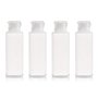 VASANA Lot de 4 flacons de voyage souples en plastique transparent de 100 ml - Flacons souples et rechargeables - Conteneurs de