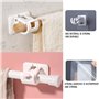 Lot de 4 supports de tringle à rideau sans perçage, crochets auto-adhésifs pour tringle à rideau, cintres pour salle de bain, cu