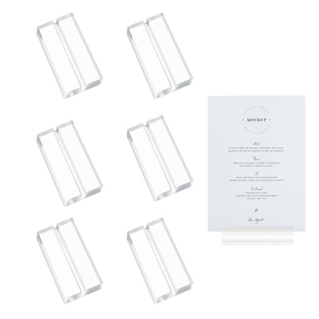 Porte Photo Support Carte de Visite Présentoir Carte Postale Idéal pour Mariages Bureaux et Fêtes Dimensions 10x3x1 2cm/3.9x1.18