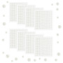 THATSRAD 1650 PCS Autocollants de Perles Cheveux pour Artisanat 3mm 4mm 5mm 6mm Perle Blanche Adhesive Visage pour Arts Maquilla