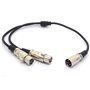 CentBest Câble XLR Y diviseur adaptateur mâle XLR vers double XLR femelle Y, cordon d'extension pour audio micro 50 cm (1 mâle v