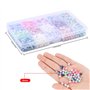 1200 Pcs 6mm Perles Rondes Perles D'imitation Perles Nacrées ABS Plastique Perles Lisses Colorées Perles d'espace Artificielle F