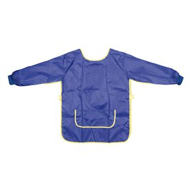 Idena 611185 - Tablier de bricolage pour enfants de 7 à 8 ans avec manches longues et fermeture velcro, en bleu, idéal pour la p Idena 611185 - Tablier de bricolage pour enfants de 7 à 8 ans avec manches longues et fermeture velcro