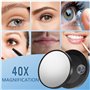 40x Miroir Grossissant Avec Ventouse Miroir Grossissant de Voyage Miroir Grossissant de Poche Miroir Cosmétique Avec Grossisseme