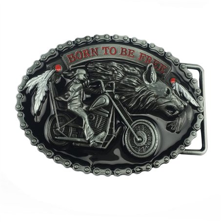 Lkmy Boucle de ceinture pour homme avec tête de mort 3D