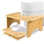 LUOJINYI Tabouret de toilette en bambou - Pliable - Sain et portable - Ergonomique - Pour salle de bain - Pour lutter contre la