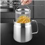LUOJINYI Pot de Filtre à Huile en Acier Inoxydable, 2L Friteuse a Huile avec Filtre À Mailles Fines et Panier à Friture, Panier 
