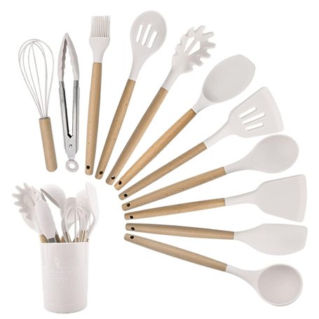 Strehknewen Lot de 12 Ustensiles de cuisine en silicone