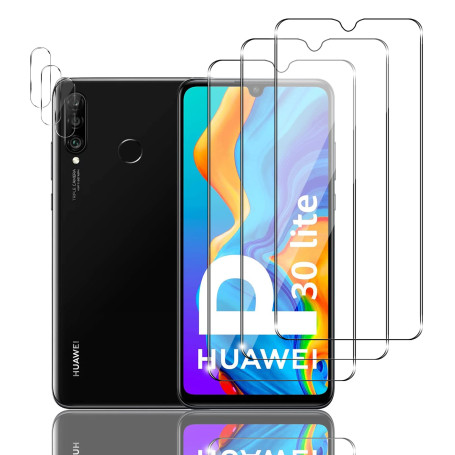 Widrt 3+3 Pièces Verre Trempé pour Huawei P30 Lite