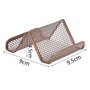 Hoshen Lot de 4 porte-cartes de visite en maille métallique - Pour bureau - Or rose