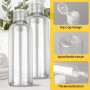 GAOMESIA 10 Pièces Flacons de Voyage 100ml avec 3 Entonnoirs, Bouteilles Vides en Plastique Transparentes, Contenants Rechargeab