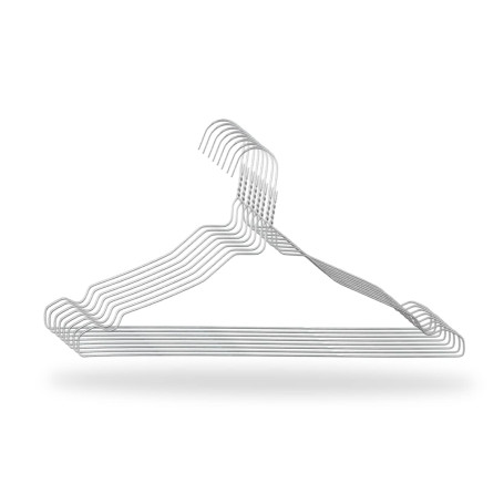 Lot de 50 cintres pour vêtements en Acier Inoxydable - Cintres antidérapants et résistants - Design Pliable - Idéal pour accroch