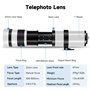 JINTU 420-1600 mm f/8.3 HD téléobjectif Zoom Manuel pour appareils Photo Reflex Canon Nikon 4000D 2000D T7 T7i T6 T6i T5 T5i 80D