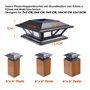 Siedinlar Lampe Exterieur Lumières Solaires de Chapeau de Poteau 2 Modes Lampe LED pour Jardin Terrasse Clôture 4x4 5x5 6x6 pouc