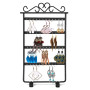Support À Bijoux Noir,Présentoir Bijoux,Support Boucles D'Oreilles Etagère,Un Total De 48 Trous De Rangement En 4 Couches,Des Bo