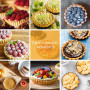 6 pcs moule à tartelette, 10cm Antiadhésifs de à Quiche, Ronde Tarte à Fond Amovible, Moule à Tarte Cannelé Fond Amovible Moule