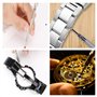 Lot de 5 tournevis de précision pour horloger - Lame réversible - Pour réparation de montres, lunettes, bijoux