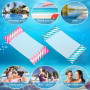 Matelas Gonflable Piscine, Jouets Piscine Hamac Eau Adulte, 4 en 1 Jouets Piscine Gonflable Eau Hamac Eau Matelas à Air pour Adu