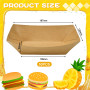 Huucozn 50 Pièces Barquettes en Carton Kraft Plateaux Alimentaires Jetables en Carton Kraft Barquette Frite Bols à Frites en Car