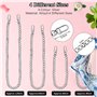 THATSRAD 4 PCS Chaine Sac a Main Argent 30cm 60cm 100cm 120cm Chaine Argent Sac a Main Bandouliere Chaîne de Sac à Main avec Bou