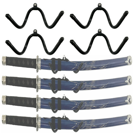 Pmsanzay Lot de 4 mini supports muraux pour épée