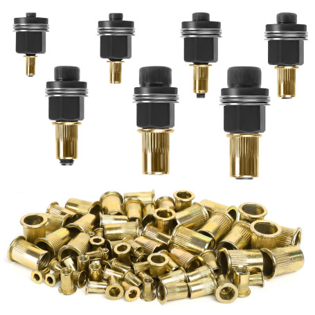 7 Pièces Écrous à Tête de Rivet à Main