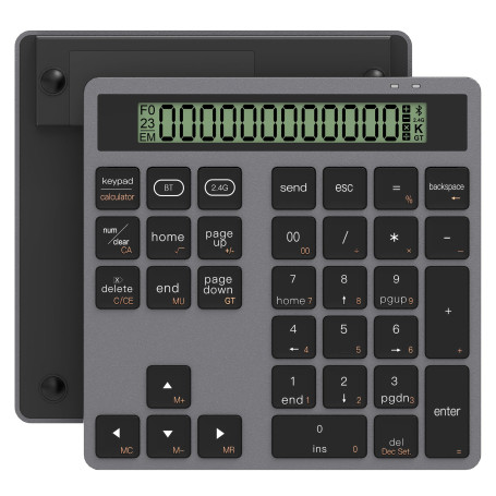 Pavé Numérique sans Fil avec Calculatrice - Clavier Numérique sans Fil Bluetooth & 2