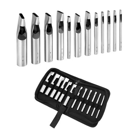 QWORK® 12 pièces poinçon ovale en cuir