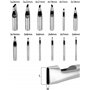 QWORK® 12 pièces poinçon ovale en cuir, ensemble d'outils en cuir, perforateur creux pour le cuir, pour l'artisanat du cuir et l