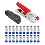 QWORK® 22 pièces ensemble d'outils de sertissage de câble coaxial avec dénudeur de câble et outil de compression de connecteur F